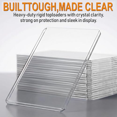 620 Top Loaders for Cards,Premium Plastic Baseball Card Sleeves - size: 220 Clear Hard Sleeves + 400 Soft Sleeves