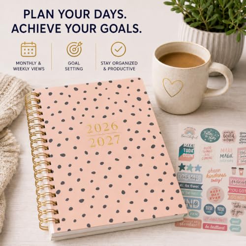 WORLD TRAVELER Academic Planner School Organizer Jul 2026-Dec 2027, 7"x9" - color: Animal Print