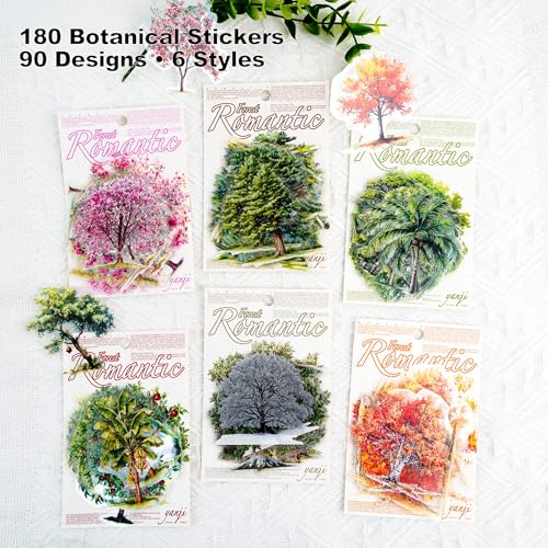 180 Pcs Tree Stickers for Scrapbooking and Journaling - color: Romantic Forest