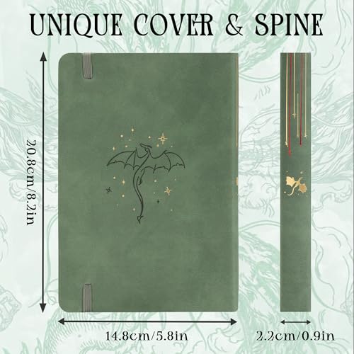 TIEFOSSI A5 Lined Journal for Women & Men, 100 GSM Thick Paper - color: Light Green, size: Lined