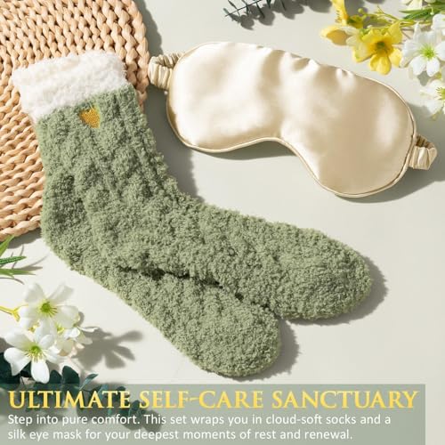 Birthday Gifts for Women, Spa Self Care Package Get Well Soon Gift Baskets - color: Sage Green - Eucalyptus Mint