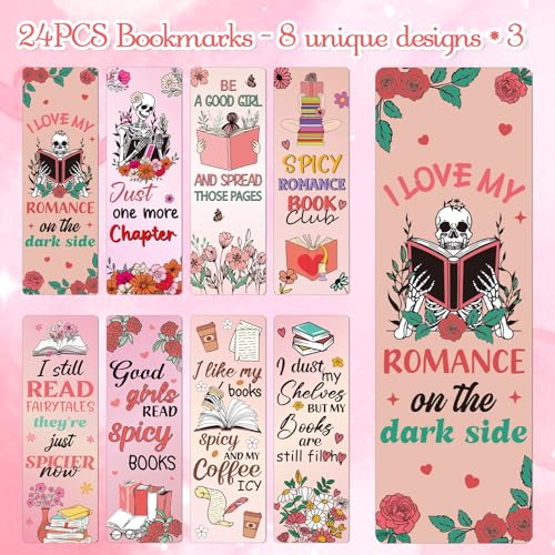 Wxiben 24 Pcs Spicy Fairytale Bookmarks Romance Book Page Marks for Women