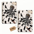 2 Pcs Funny Ink Cat A5 Spiral Notebook Journal Cute Cats Gifts for Women - color: Multicolour 0176