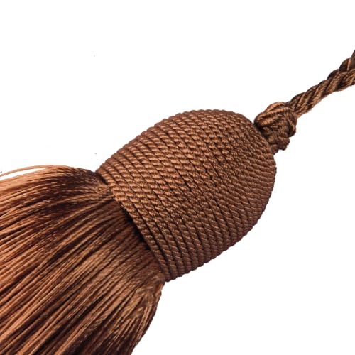2Pcs Key Tassel with Loop DIY Handmade Craft Accessories - color: Coffee