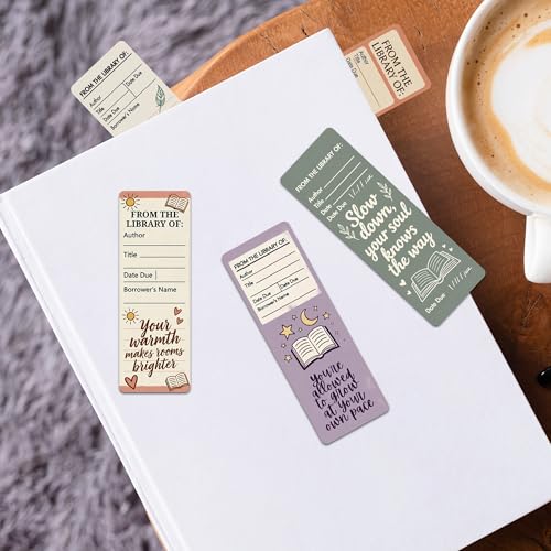 Library Card Bookmarks, Vintage Aesthetic Book Marks for Book Lovers - style: Vintage Library Card
