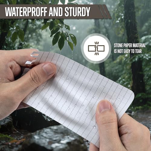 GLORYFIRE 5 Pack Waterproof Notebook, All-Weather Pocket Notepad 3"x5"