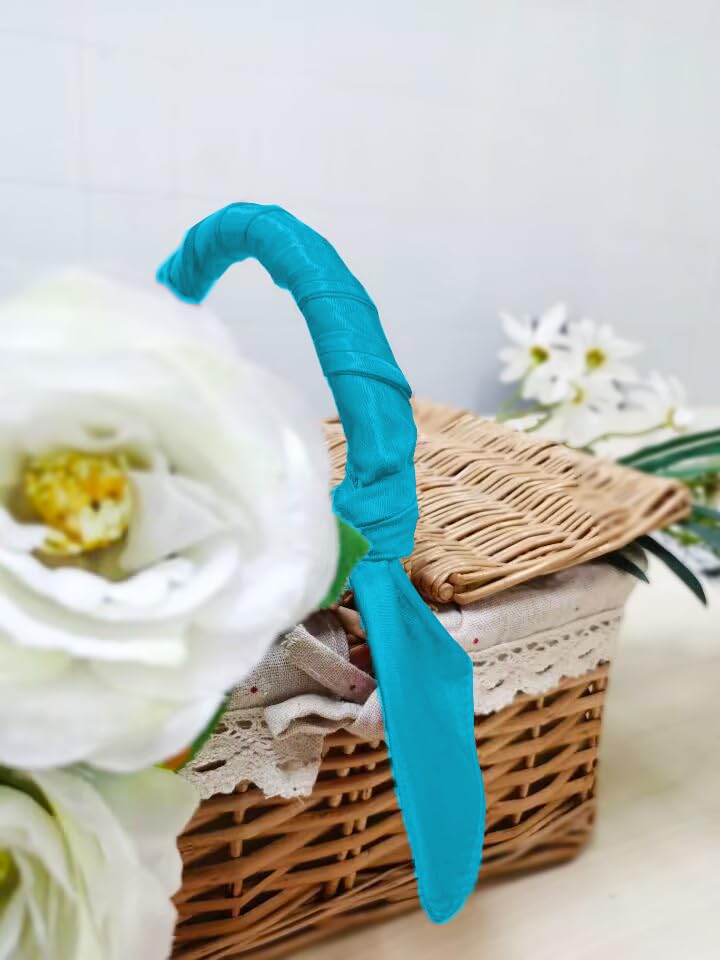 1 Piece of Square Satin Scarf Wrap Ribbon Neck Scarfs Halloween Retro Costume (23.62" x 23.62") - color: Peacock Blue