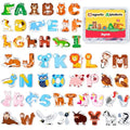 JoyCat Fridge Magnets for Toddlers, 26 Cute Animals & Uppercase Letters - style: Letters+Animals