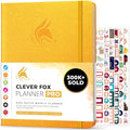 Clever Fox Planner PRO, Undated Weekly Planner, 8.5x11 Amber Yellow - color: Amber Yellow (Undated), size: A4 (8.5" x 11") Standard Version