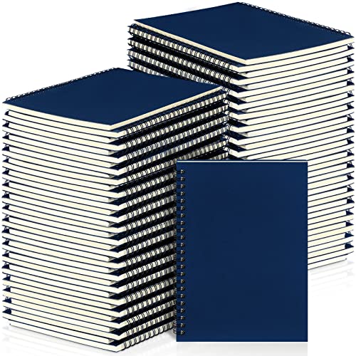 Yahenda 54 Pcs Spiral Notebooks, 1 Subject, Wide Ruled, Deep Blue - color: Deep Blue
