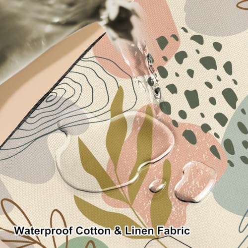 Boho Makeup Bag, Geometric Leaf Makeup Organizer Cosmetic Bags for Women - color: BohoLeaf02
