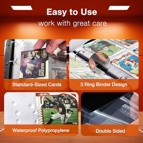 RONMONG Basketball Card Binder, 440 Pockets, Protective Trading Card Album - color: basketball-style 3, size: 440