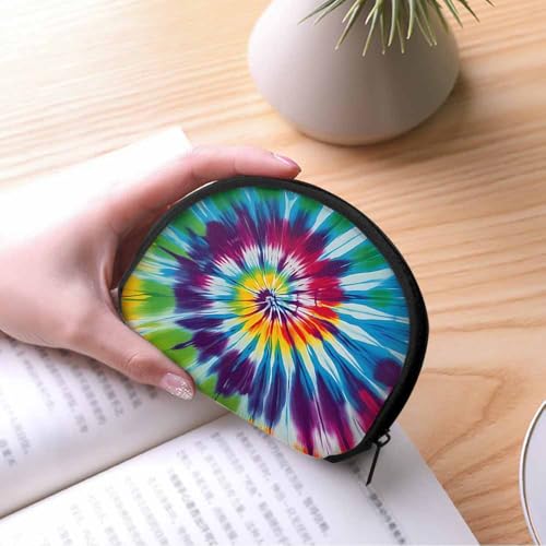 IBILIU Small Coin Purse Spiral Tie Dye Pattern Mini Wallet Coin Pouch Change Purse For Women Men - color: Coinp-020