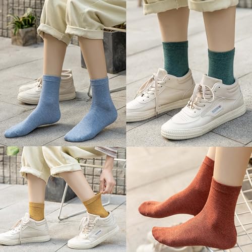 MAGIARTE Womens Mini Crew Cotton Socks,6 Pairs - color: Color#13