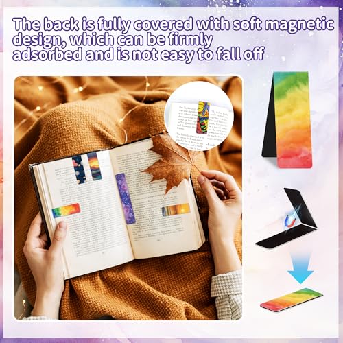 96Pack Magnetic Bookmarks for Reading,Women Men Teacher Book Lovers Gifts - style: multi-colored-01