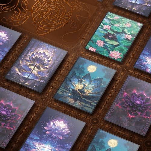 MTG Card Sleeves - Lorwyn Lotus - Ultra Clear Front & Matte Finish Back, 100 Count Standard Size Matte Art Sleeve for Magic The Gathering