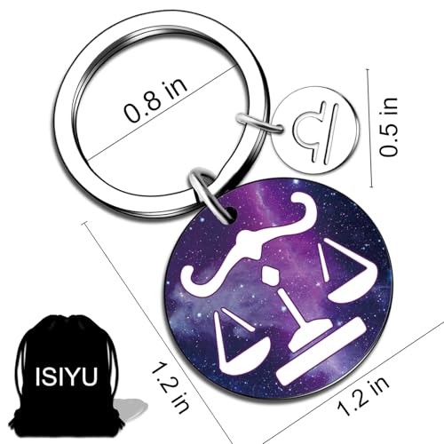 isiyu 12 Constellation Keychain Zodiac Astrology/Birthday For Women Men Adults Boys Girls Horoscope Lovers Gifts For Women - color: Color 3