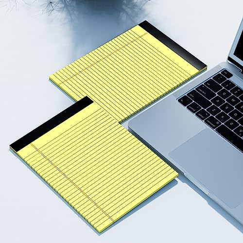 2 Pack Yellow Legal Pads 8.5x11 Yellow Notepads Perforated Yellow Pad Paper - color: Yellow 2