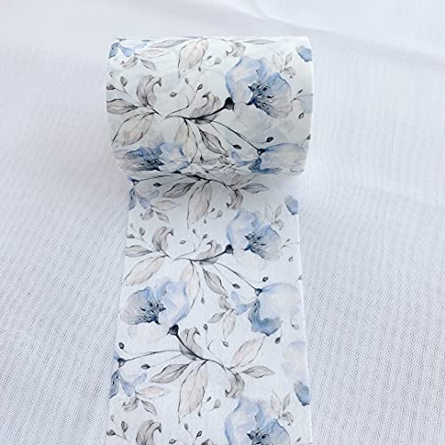 WT Azalea Bloom Wide Washi Tape, Single Roll, Original Watercolor Floral Designs, 60mm Wide, Decorative Masking Tape for Journals, Bujo Planners, DIY Crafts, Scrapbook, Adhesive Wrapping Tape - color: WT Azalea Bloom Wide Washi Tape