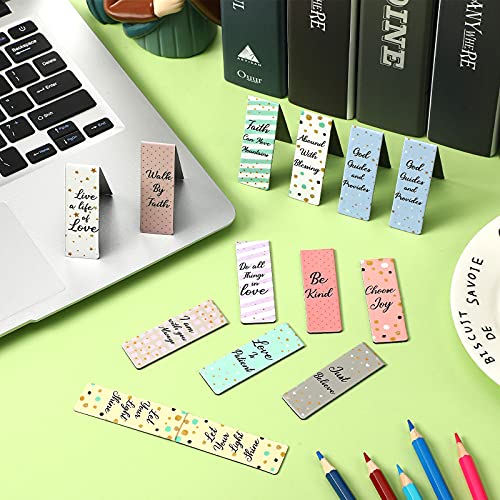 Outus 60 Pcs Magnetic Bookmarks Christian Inspirational Quotes for Women