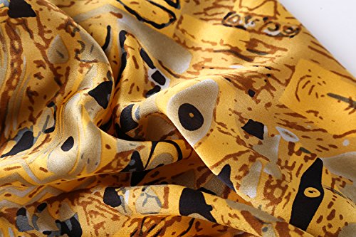 JWSilk Long Charmeuse Silk Scarf Classic Art Print - color: Portrait By Klimt