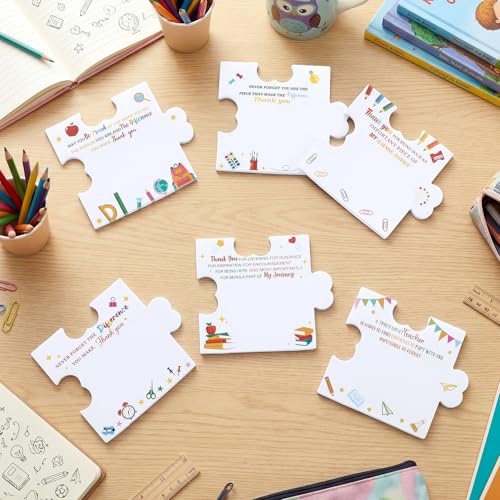 Yinder 24 Pads Puzzle Sticky Notes Teacher Appreciation Thank You Gifts - color: Multicolor, size: Teacher