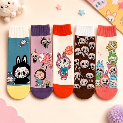 Cute Cartoon Kawaii Socks for Women – Aesthetic Funny Soft Novelty Gift - color: Autumn Hue