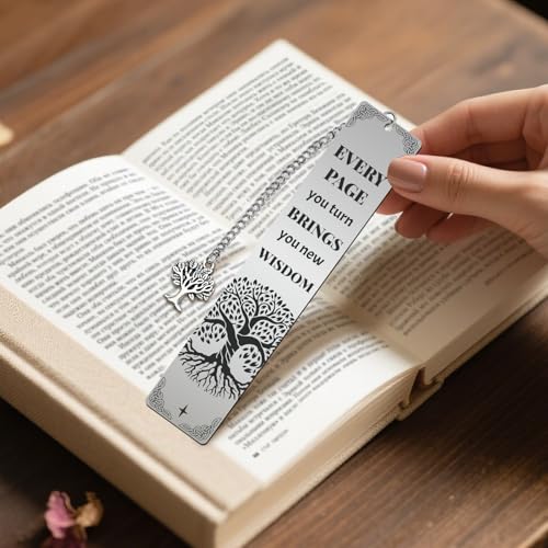 Peacoblue Tree of Life Metal Bookmark, Book Mark for Readers - style: Tree of Life