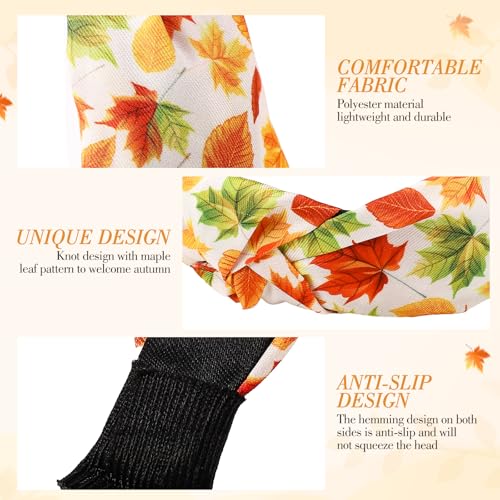 8 Pack Fall Headbands for Women, Thanksgiving Knotted Autumn Hairbands - color: Fall serise