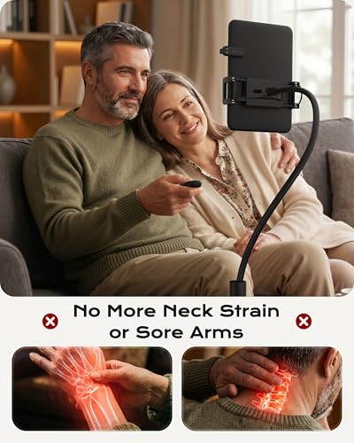 Stouchi Gooseneck Kindle Holder with Remote Page Turner for Bed Reading