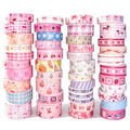 Bomichi Washi Tape Set - 42 Rolls Cute Pink Bow Decorative Scrapbook Tape - color: Pink bow