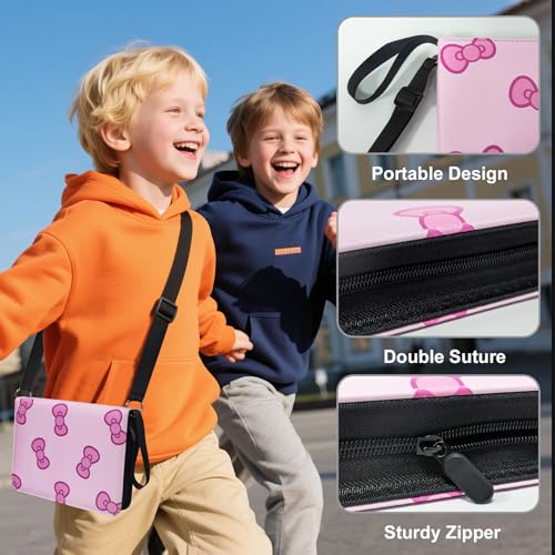 400 Pockets Pink Card Binder,Portable Shoulder Strap,Waterproof PU Bag,B292 - color: Pink Shoulder Strap-400