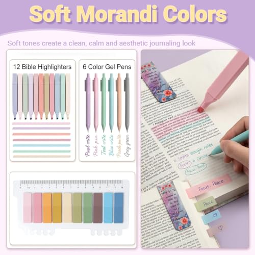 40 Pcs Bible Journaling Kit, Bible Study Supplies