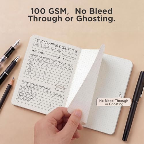HOMEMARS Dot Grid Pocket Notebooks,18 Pack,100GSM,A6,Small notebook,3.9" x 5.5", Black, Journaling Notebooks for Travel Journal, Work & School,Thick Paper,Dotted, Journal Diary Memo,100 g/m²,A6 - size: Dotted