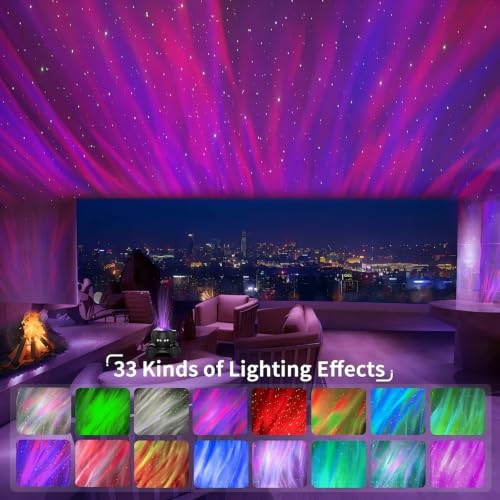 ENOKIK Aurora Light Projector Northern Lights Bluetooth Speaker, Pure Black - color: Pure Black