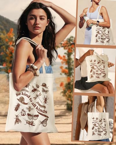 Miss Adola Cute Aesthetic Canvas Tote Bag for Women - color: Kind Kuncong