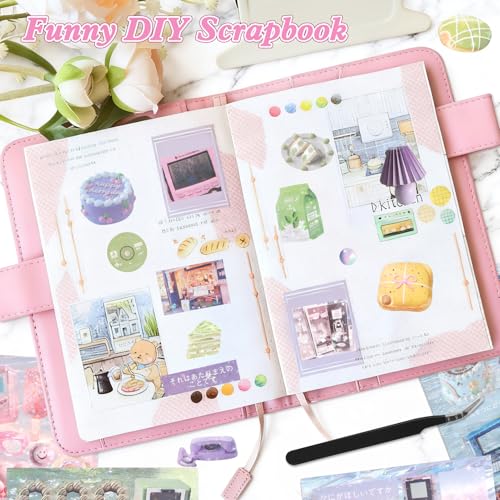 800Pcs Japanese Sticker Book for Journaling Adult, Cute Scrapbook Stickers - style: Dd 45 Sheet Memory