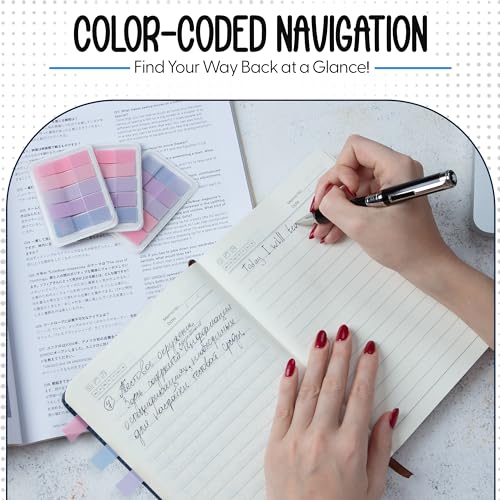 Essex Wares - 300 Pieces, 5 Light Pastel Colors, Transparent Sticky Tabs - color: Light Pastel Colors