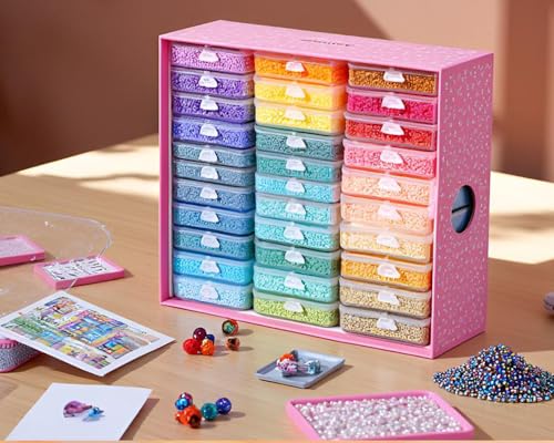 30PCS Diamond Painting Storage Containers Trays with Lids - size: 30 Piece Tray Kits
