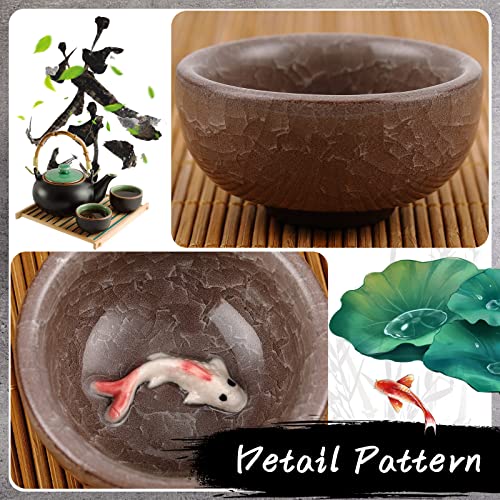 Skyley 6 Pcs Korean Soju Shot Glasses Set,Colorful, Koi Fish Pattern - color: Colorful