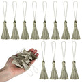 BEL AVENIR 45 pcs Mini Bookmark Tassels 3.75inch Silky Key Tassel - color: Mix Beige