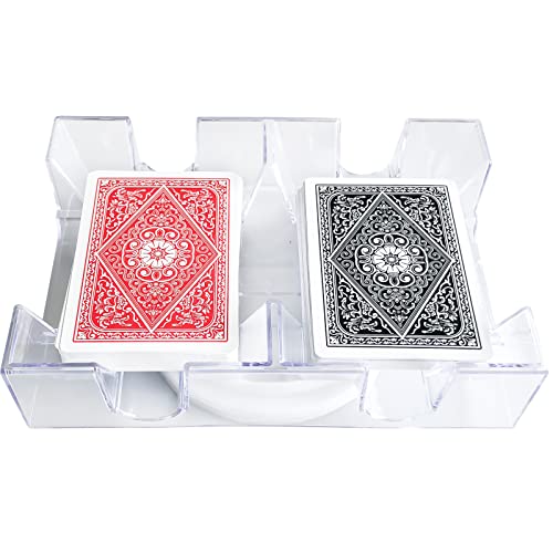 Yuanhe 2 Deck Rotating-Revolving Playing Card Tray, Card Holder - size: 7.24(L) x 5(W) x 2(H) inches