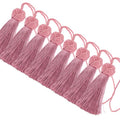 BEL AVENIR 8 Pcs Elegant Polyester Key Tassel Colorful Craft Tassels Charms - color: Rubber Pink-new