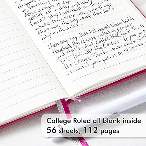 feela Pocket Notebook Journals, Mini Cute Small Hardcover College Ruled Notepad Office School Supplies, with 3 Black Pens, 3.5”x 5.5”, 3 Pack, A6, Solid Colors, Gray, Berry, Emerald - color: Gray, Berry, Emerald