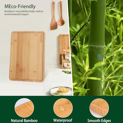 Small Bamboo Serving Tray, Small Food Tray for Eating and Serving Coffee, Tea, 9.5 x 7.1 Inch - size: 9.5" x 7.1" x 0.6"
