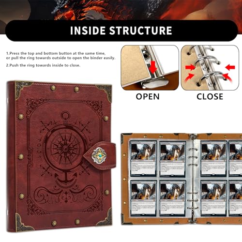 DUROTAN 240 Card Binder-4 Pocket Pages - color: 10-Compass-Red