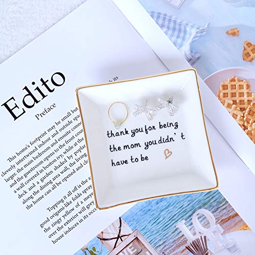 Stepmom Gifts Ring Dish Mother in Law Jewelry Tray Thank You Present - color: Mom