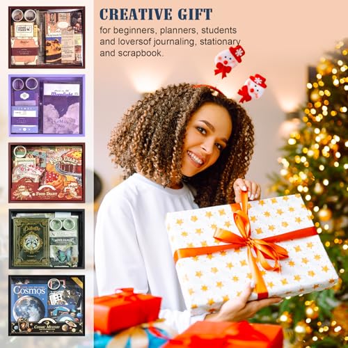 Scrapbooking Supplies Kit, Aesthetic Junk Journal Supplies, Scrapbook Kit - color: Cosmic Mystery