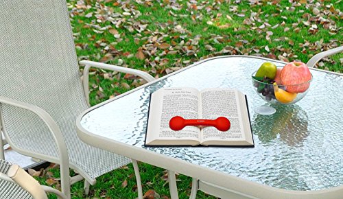 Bookmark/Weight-Page Holder-Holds Books Open and in Place-RED-by Superior Essentials - color: Red