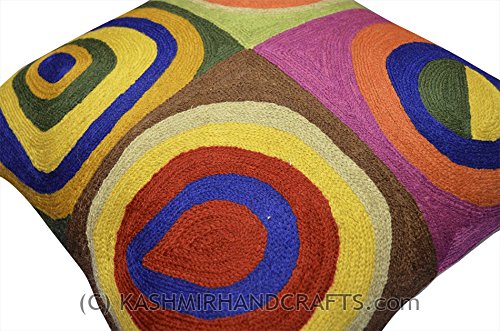 Kandinsky Abstract Pillow Cover - Quadrate | Modern Pillows | Contemporary Pillow | Handmade Wool Size 18x18 - color: Farbstudie Quadrate